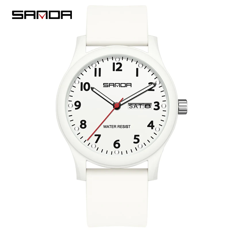 

SANDA 3263 Calendar Waterproof 2 Women's Minimalist Women's Quartz Watch Clock Minimalist Style