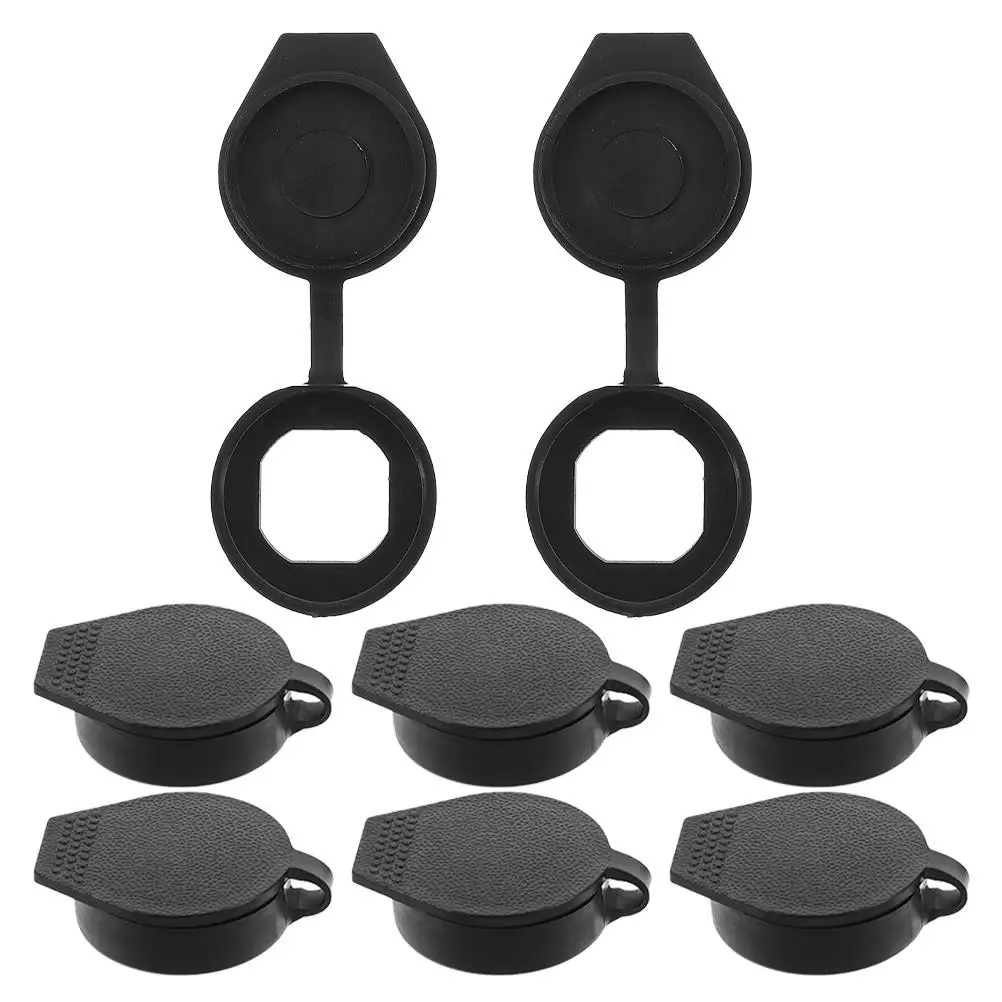 

8pcs Waterproof Cover Door Lock Keys Hole Dust Cap Switch Cabinet Control Box Outdoor Unit Black ABS Durability Protection