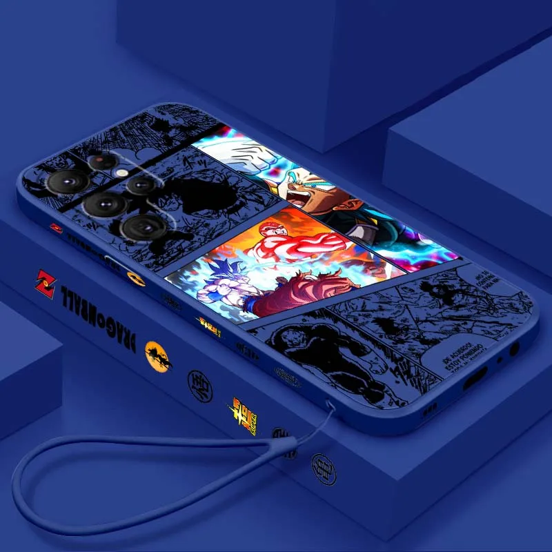 

Dragon Ball Art Pattern For Samsung Galaxy S25 S24 S23 S22 S21 S20 Ultra Plus FE 5G Liquid Left Rope Cover Phone Case
