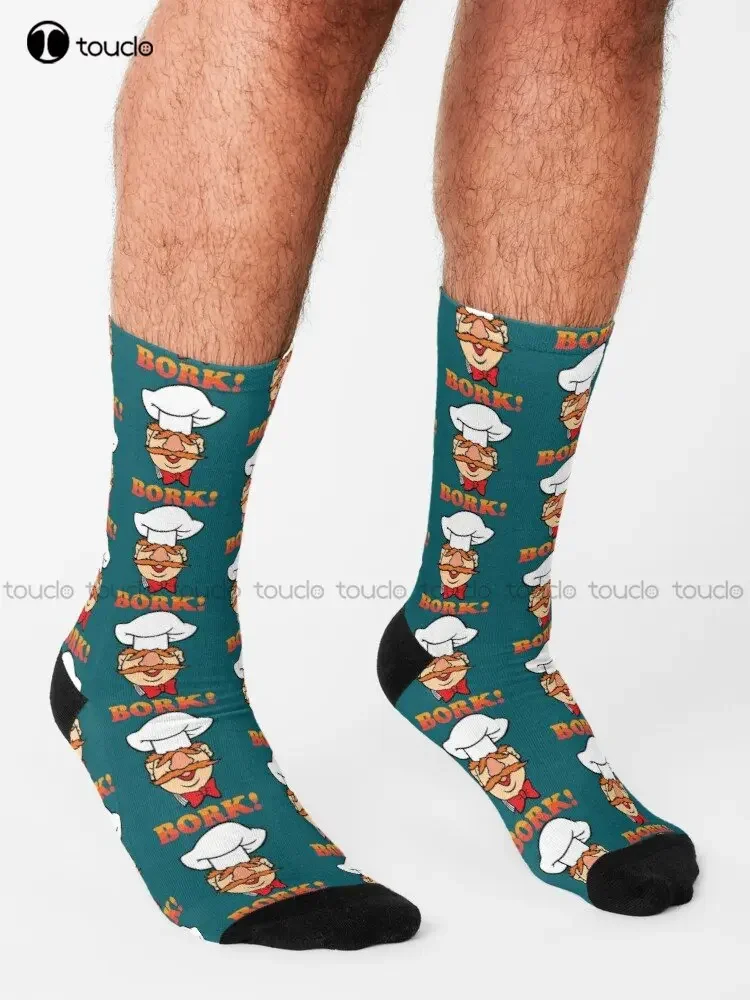 Swedish Chef Bork Funny Swedish Chef Vert Der Ferk Socks Boot Socks For Women 360° Digital Print Custom Gift Streetwear Art