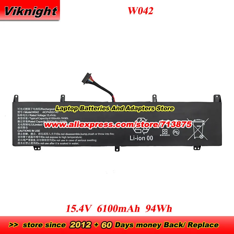 New 94Wh W042 Battery for WooKing X16 X15 For FireBat U6 U5E U4 HW042F01 HWO42AF01 W042-83 Upgraded High-Capacity 94Wh battery