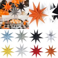 1Pcs Pink White Paper material quality Paper Star Lampshade Christmas Nine-Pointed Star Origami Lanterns Household Decorations