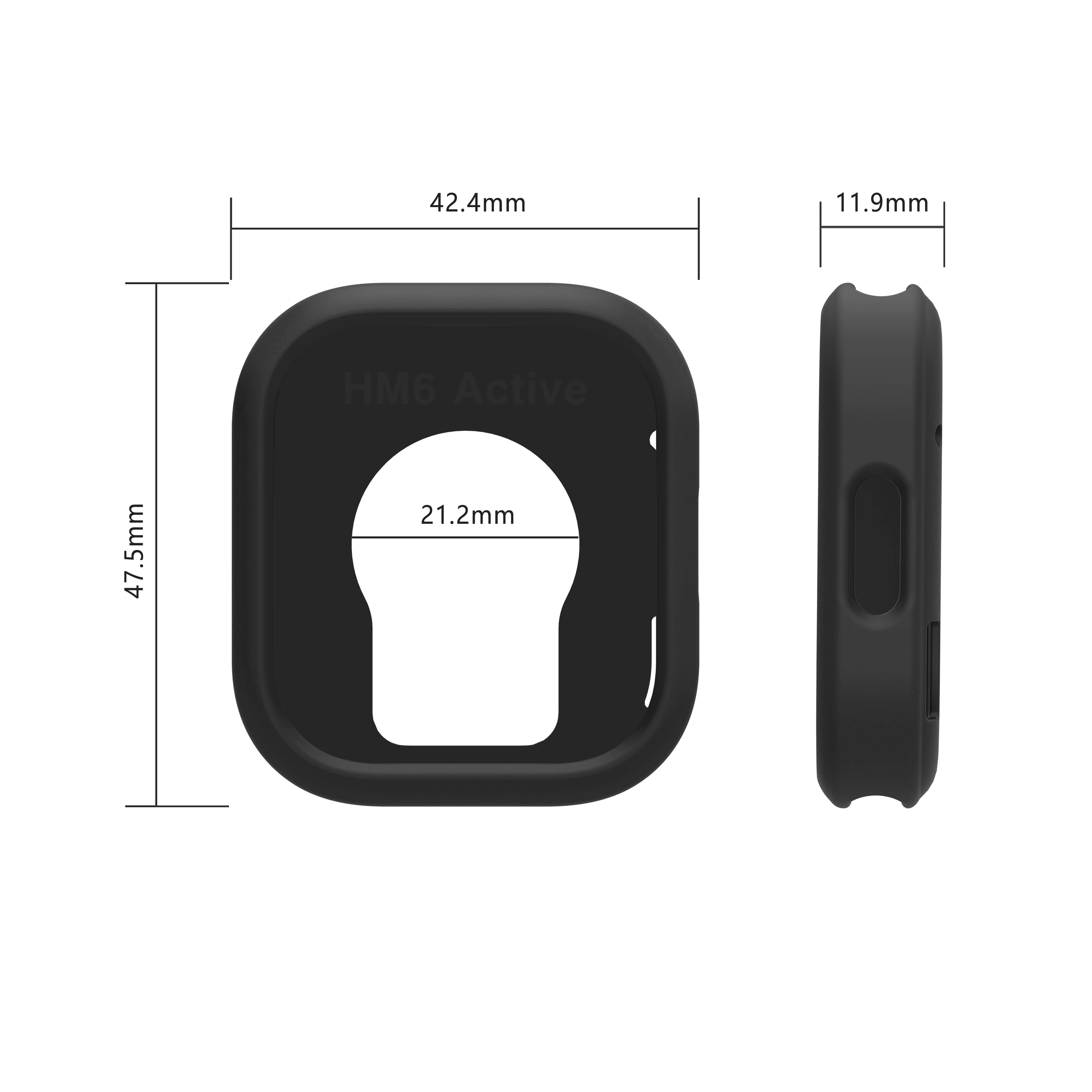 Soft Silicone Case For Redmi Watch 6 Active Anti-Scratch Screen Protector Shell Bumper Protective Cover For Redmi Watch6 Active