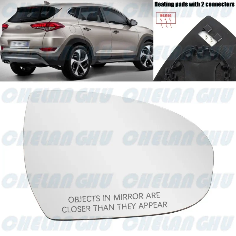 For Hyundai Tucson 2016 2017 2018 US Version Right Side Heated Rear Mirror Glass Car accessories 87621-D3400