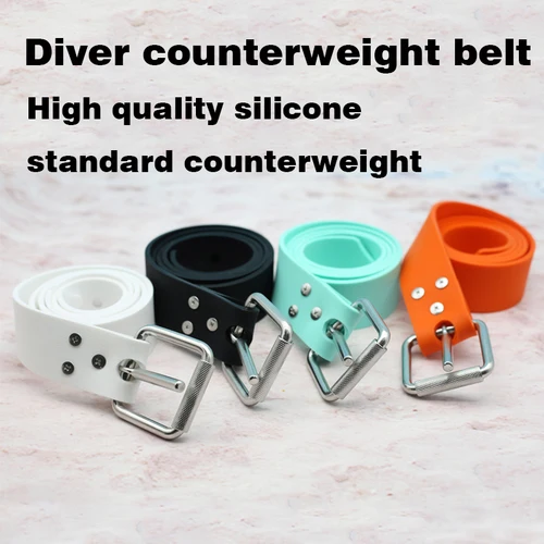 Imagen 2 del producto Cinturón de contrapeso de buceo libre, cinturón de bloque de plomo de buceo, cinturón de peso de buceo de goma de liberación rápida de acero inoxidable, pesca y caza