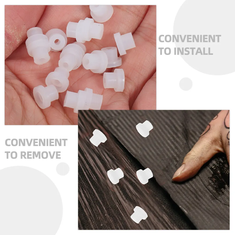 

Silicone Grommets White Black 2 Packs Pincushion Machine Accessories Long Term Use Elastic Shock Absorption