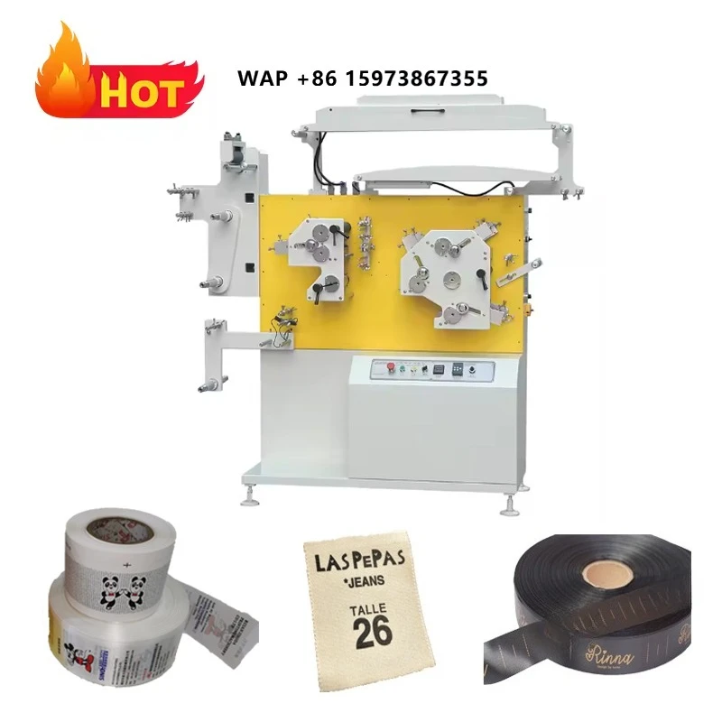 Flexo Roll Printing Machine Non Woven 2 4 Color Grosgrain Fabric Nylon Cloth Satin Ribbon Taffeta Flexo Label Printing Machine