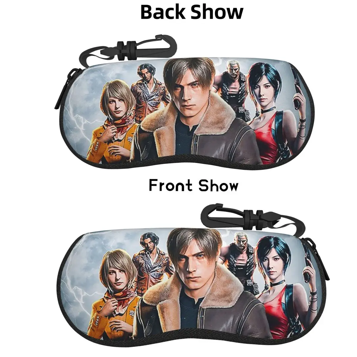 

Resident Evils 4 Funny Games RE4 Shell Glasses Case Protector Sunglasses Box Women Men Soft Eyeglasses Bag Pouch