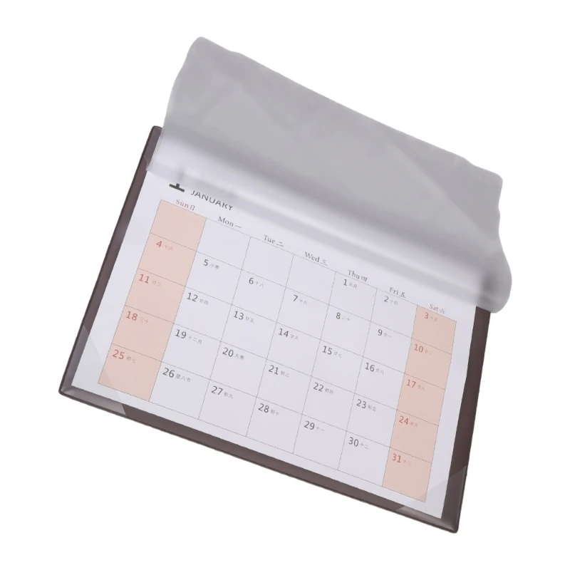 D7YC Date Display Mat and Mouse Pad 2026 Desk Mat Calendar Multifunction Planners Pad