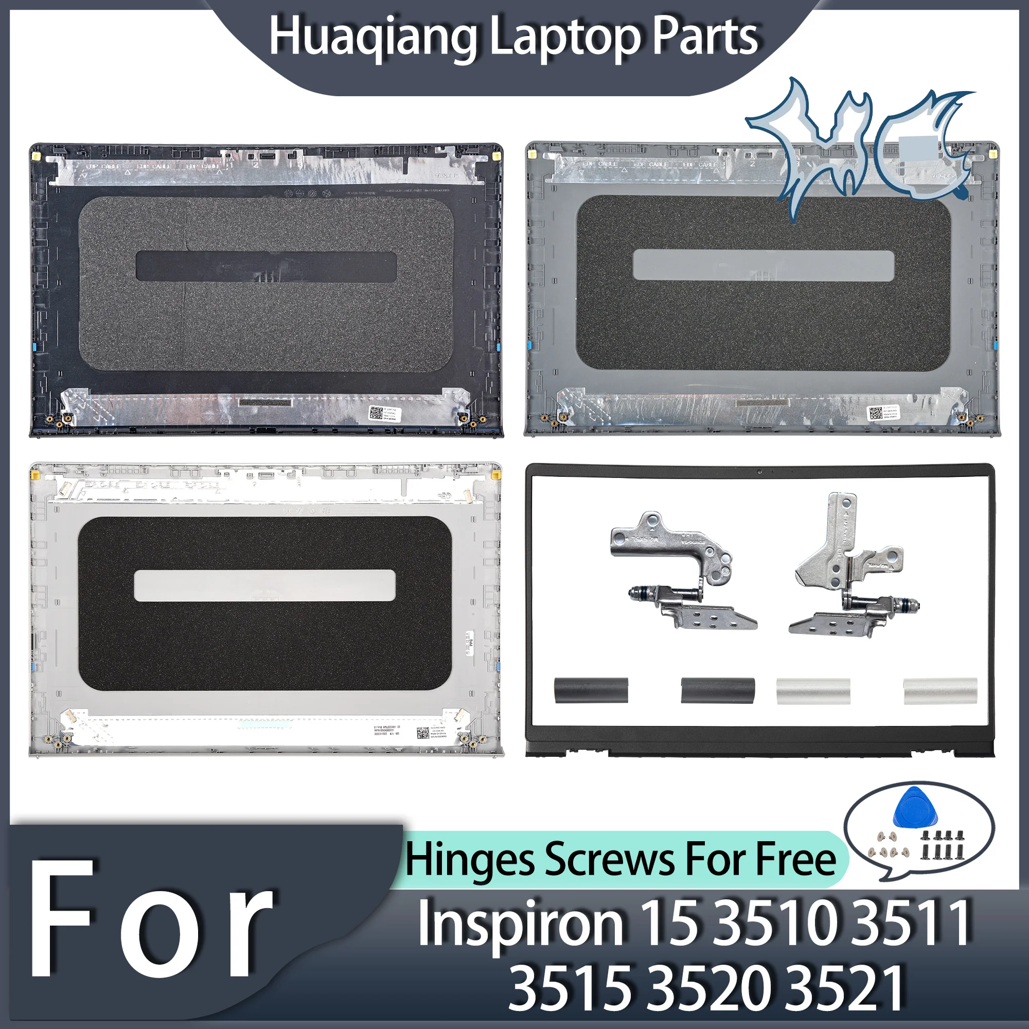 New For Inspiron 15 3510 3511 3515 3520 3521 Rear Lid TOP Case Laptop LCD Back Cover 0T4MT1 DDM9D 0WPN8 Front Bezel 09WC73