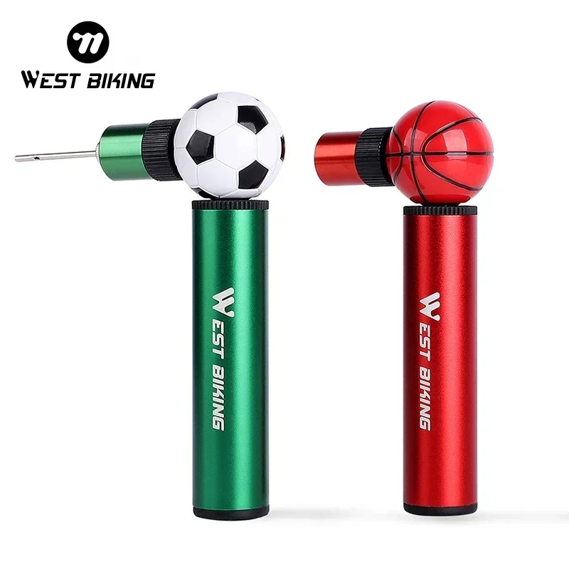 WEST BIKING Mini Soccer & Basketball Bicycle Pump 90 PSI Portable Tire Inflator Hand Air Pumps MTB Bike Pump With Brackets