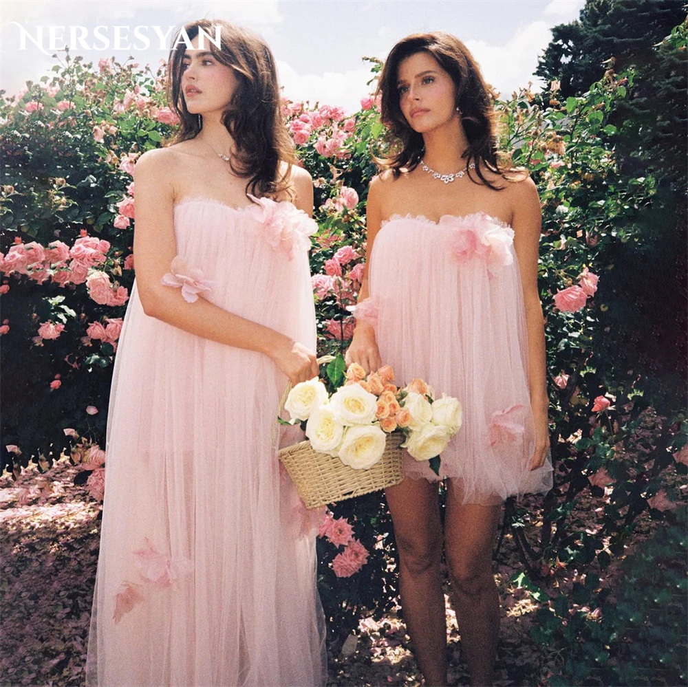

Nersesyan Elegant Blush Pink Prom Dresses Off Shoulder Mini Backless Sleeveless Graduation Homecoming Party Gowns Customized