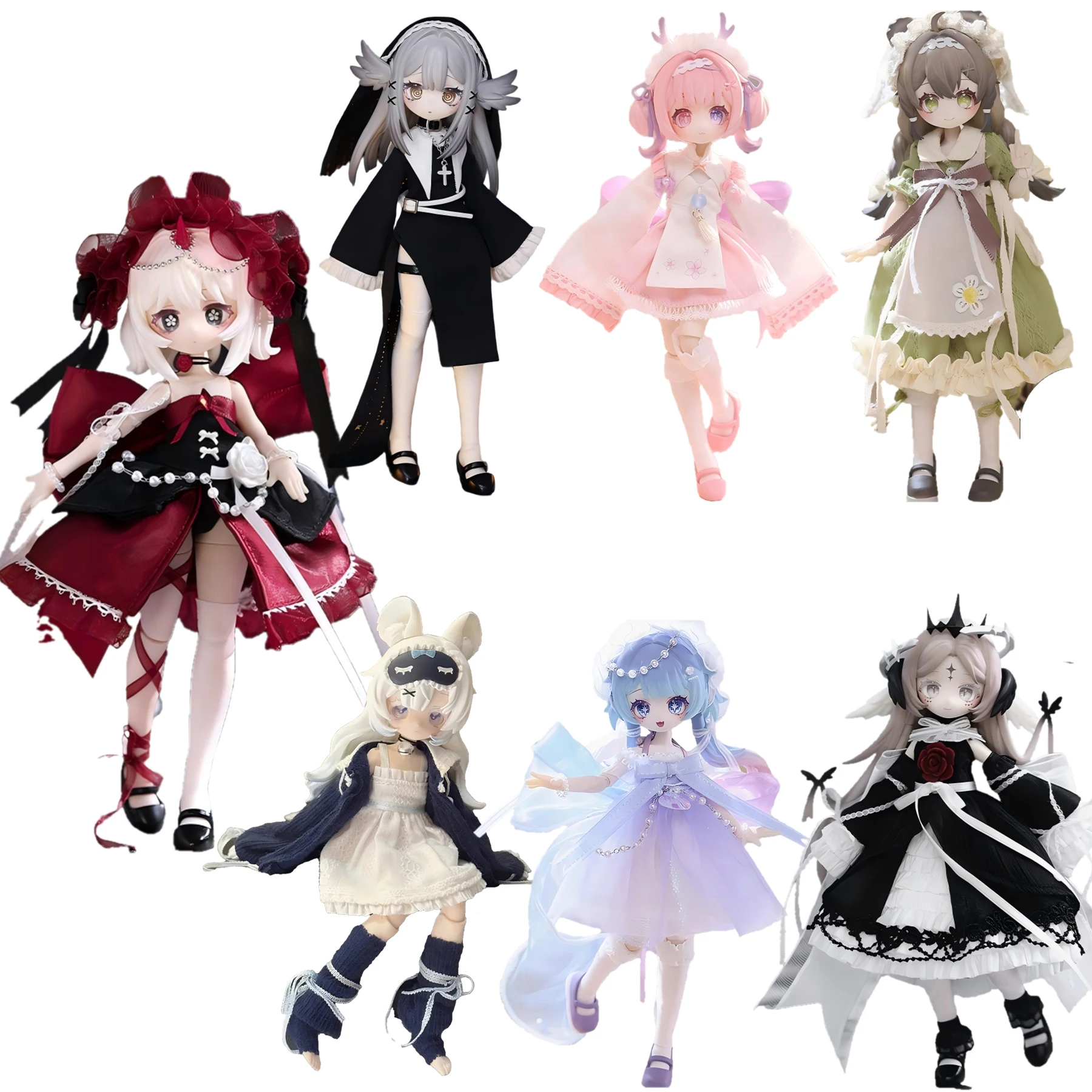 Véritable boîte aveugle Meiqi série coeur de création boîte mystère 12 points MJD figurine articulée ornement mignon fille cadeau surprise