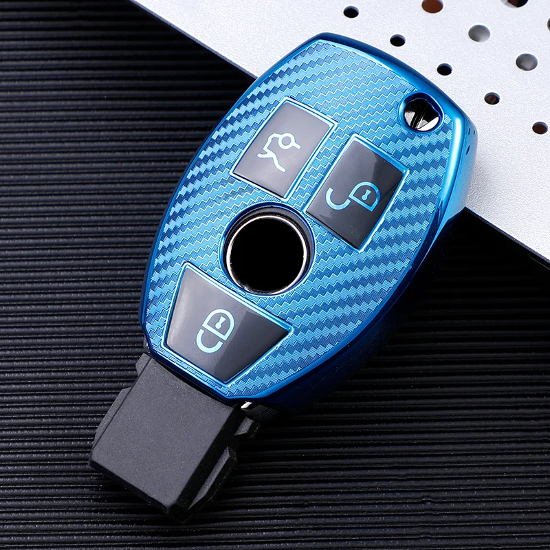 Sarung Kunci Remote Mobil TPU Sarung Kunci Fob untuk Mercedes Benz W204 W463 W176 W251 W205 AMG A C E S G Kelas GLA CLA GLK GLC CLS