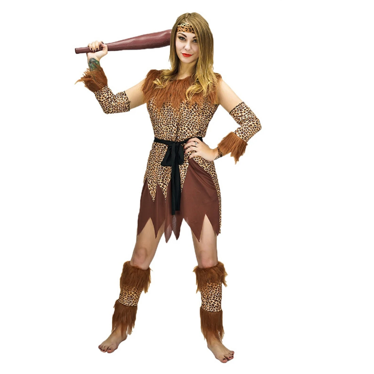 Birthday Gift Halloween Adult Cave Primitive Man Savage Role Playing Party Clothes Cosplay Costume Fashion Skirt