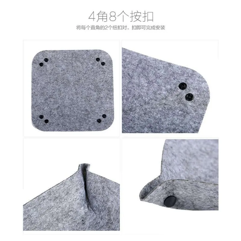 صندوق تخزين قابل للطي لمنظم سطح المكتب من اللباد لملحقات مكتب التخييم في الهواء الطلق