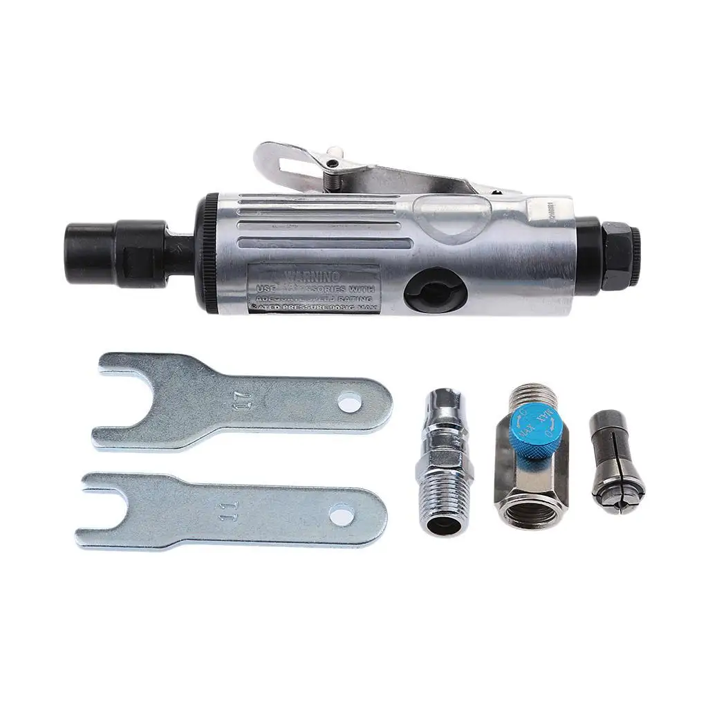 Straight Air Grinder Kit Aluminum Body Mini Die Grinder Machine for Polishing Cutting Plastic and Stone
