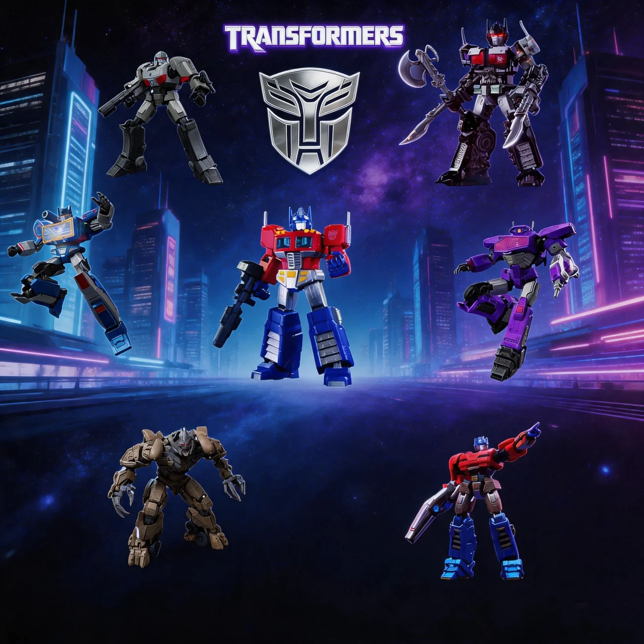 

HiPlay Blokees Transformers Origins Movie Optimus Prime Megatron Assembly Model Kits Beyond Edition