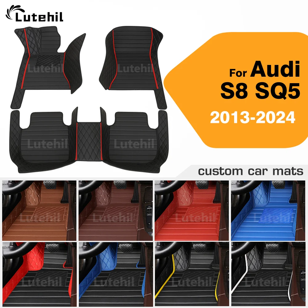 

For Audi S8 SQ5 2013-2024 Custom Car Floor Mats Automobile Carpet Cover Interior Accessories 23 22 21 20