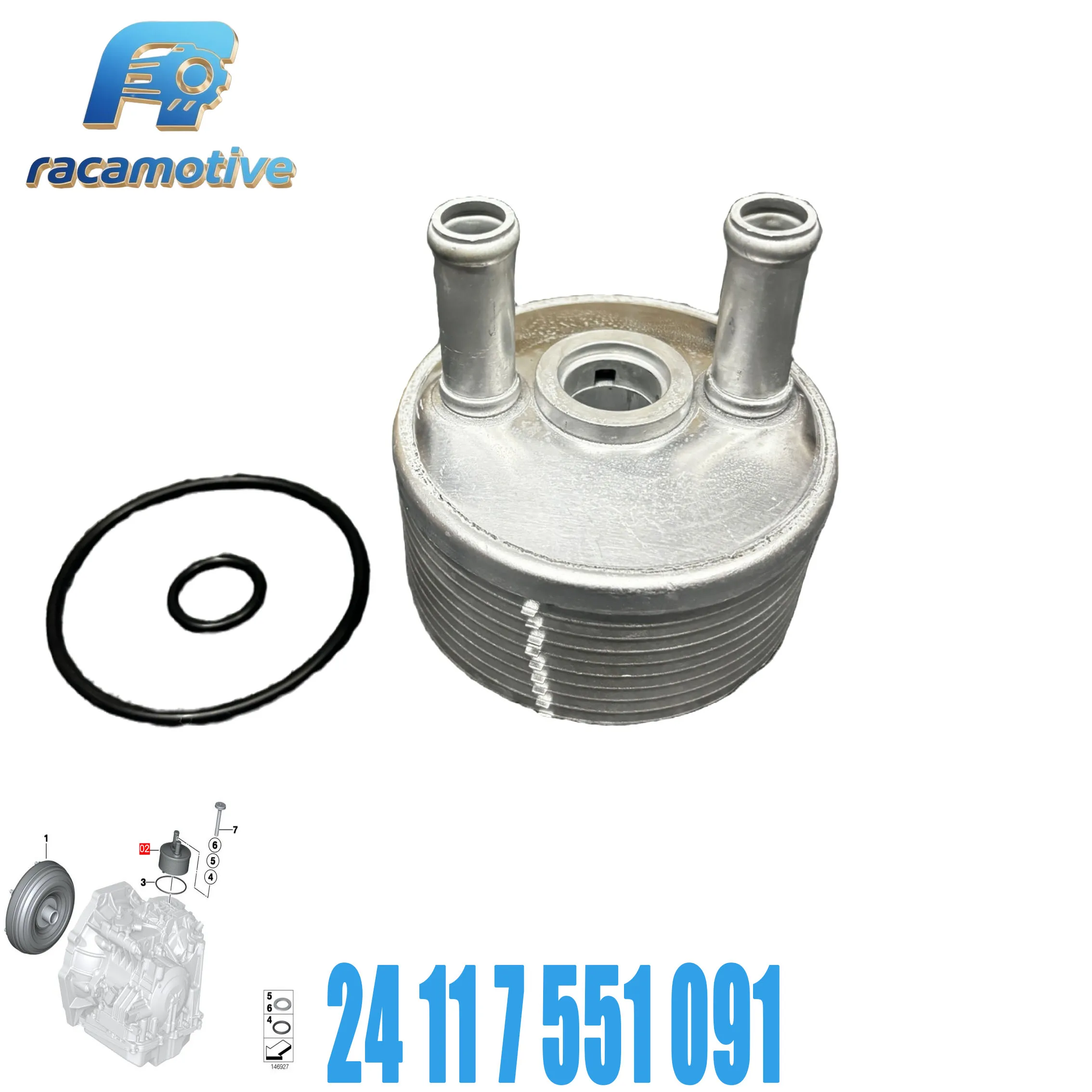 24117551091 for BMW Mini Cooper R60 R53 R56 R59 R55S Clubman Roadster Convertible Transmission Oil Cooler Engine Oil Cooler