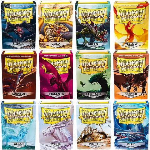 100 PCS/BOX Multicolor Dragon Shield Cards Sleeves Cover Matte Cards Sleeves Protector for TCG/PTCG Star Card Board Games Cards