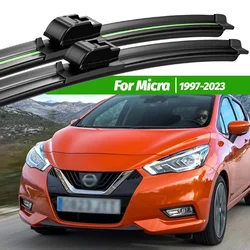 For Nissan Micra K11 K12 K113 K14 1997-2023 2pcs Front Windshield Wiper Blades 2002 2007 2010 2015 Windscreen Window Accessories