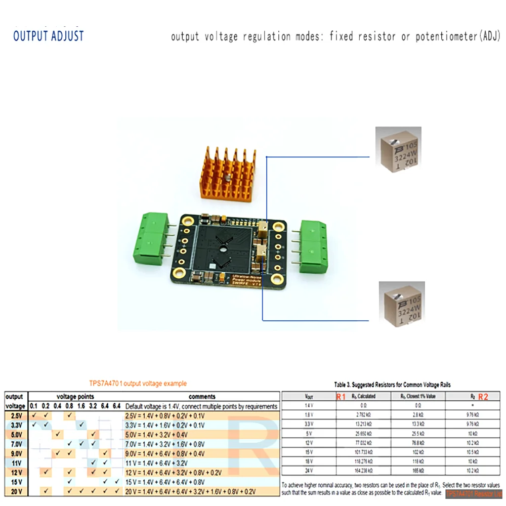 Imagem -03 - Linear Módulo de Alimentação Regulador de Tensão Carro Amplificador de Áudio Dac Adc 3v 5v 12v 15v 19v 24v Tps7a4701 Mais Tps7a3301 rf