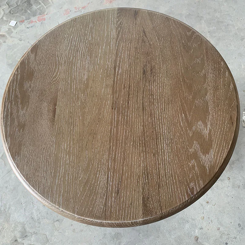 Simple wood coffee retro French sofa side table  furniture small reception