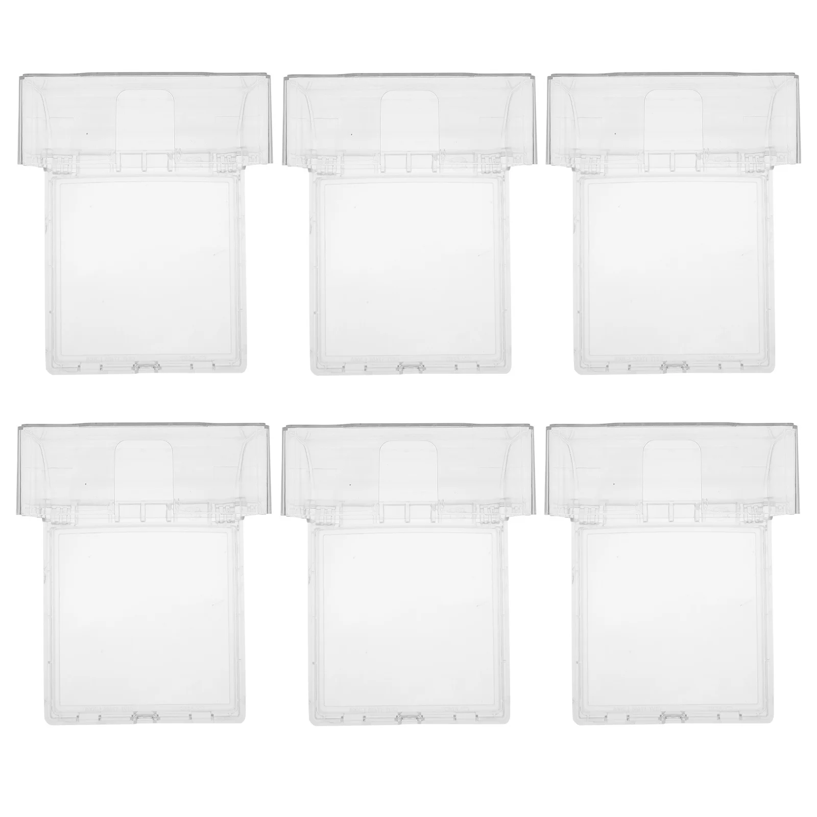 6 قطع من مادة البولي كربونات صندوق مقبس الحائط 86 نوع غطاء مقاوم للماء سهل التركيب تصميم الوجه لحماية المنزل صندوق مقبس الحائط