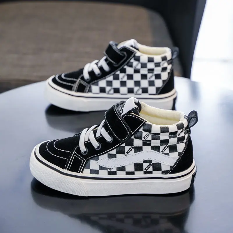 

New Student Casual Shoes Fashionable Children's High-top Canvas Shoes Boys and Girls Sports Sneakers Kids Comfortable Breathable