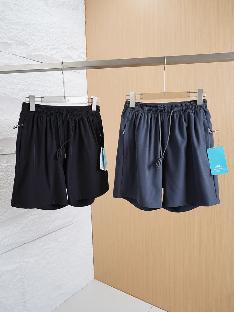 

Ice Silk Material Quick Dry Elastic Waist Men's Shorts Summer Fashionable Versatile High Elasticity Breathable Casual Pants