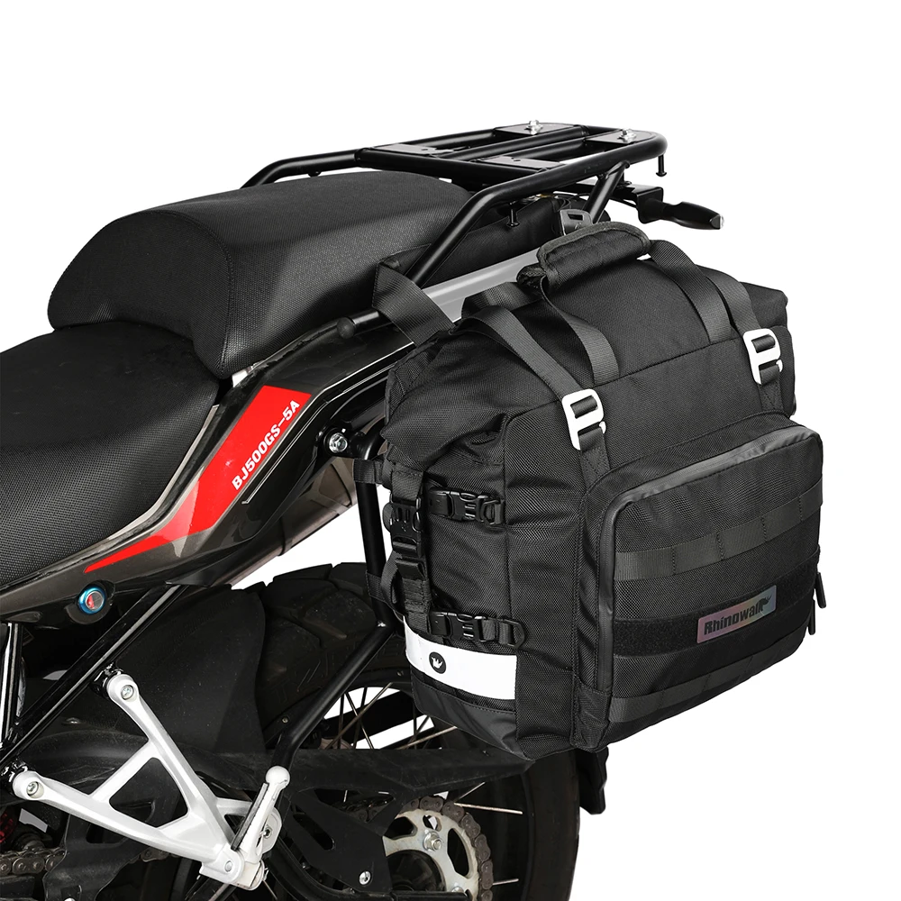 Motorcycle SaddleBag 20L-30L Universal Side Bag With Removable 100% Waterproof Inner Bag Travel Motorbike Luggage