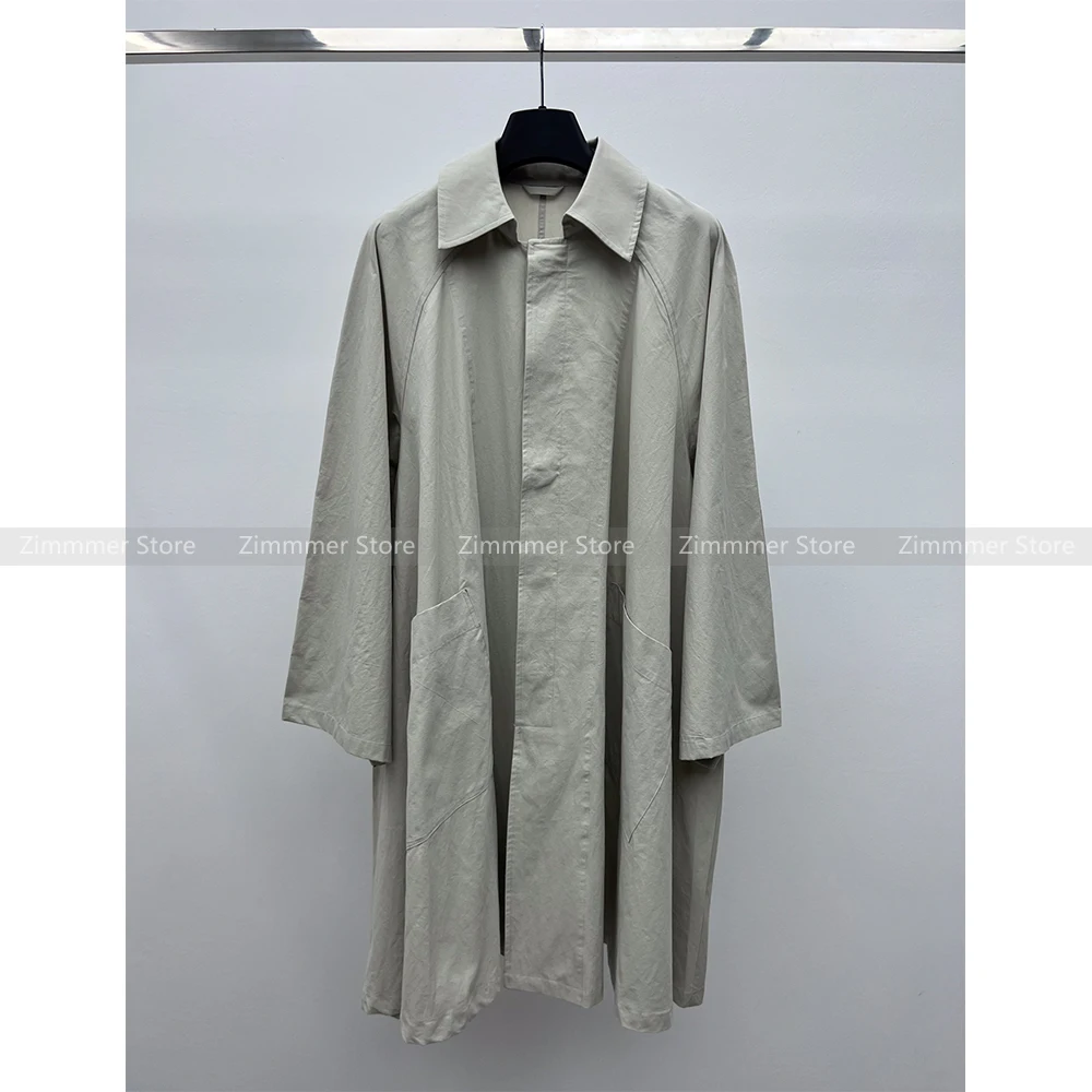 

Minimalist temperament senior sense of commuting in the long section loose trench coat jacket female 24 autumn and winter new