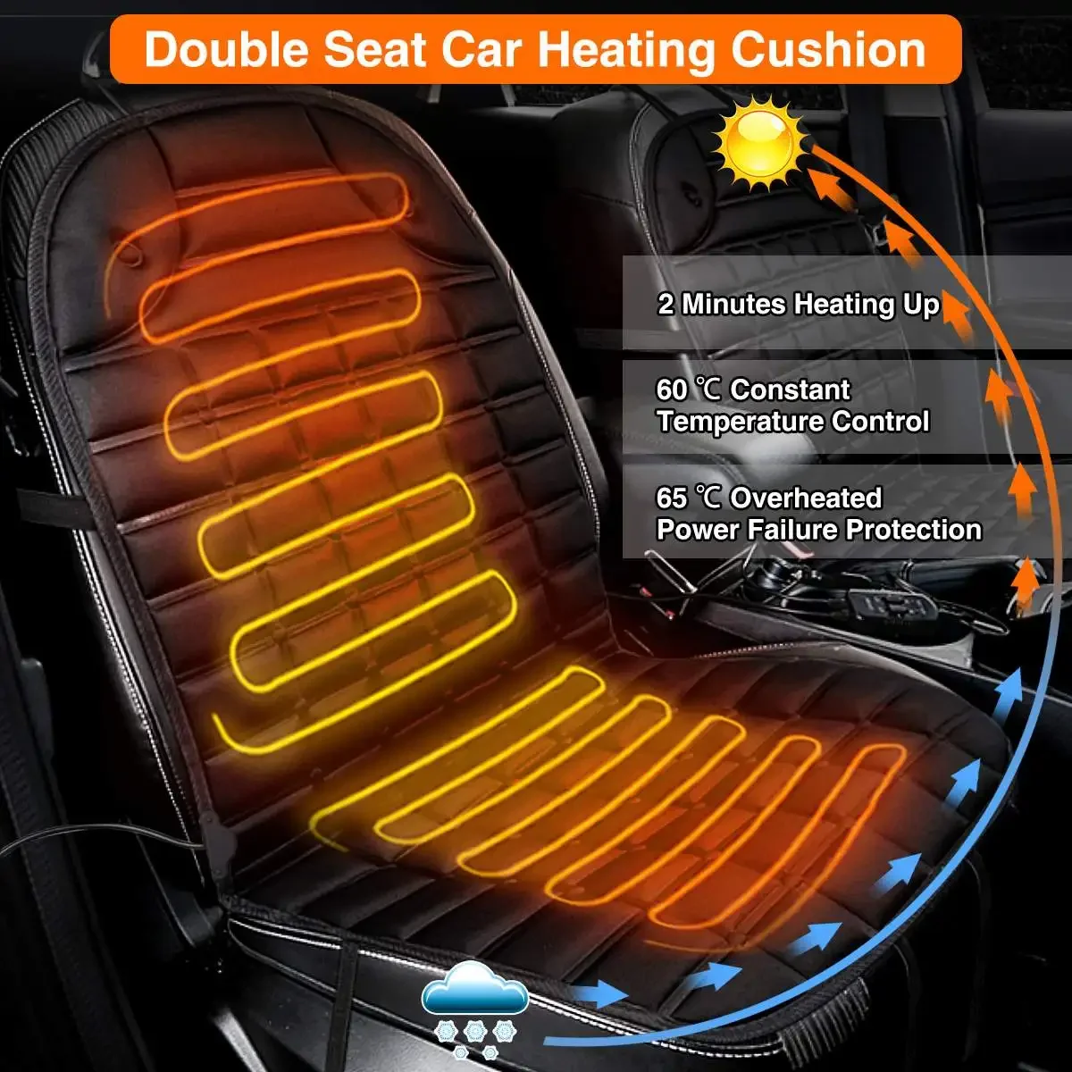 

Heated Seat Cushions For Cars 12V Universal Car Heated Seat Cushion Heated Seat Covers Auto Heating Hot Pad Cushion