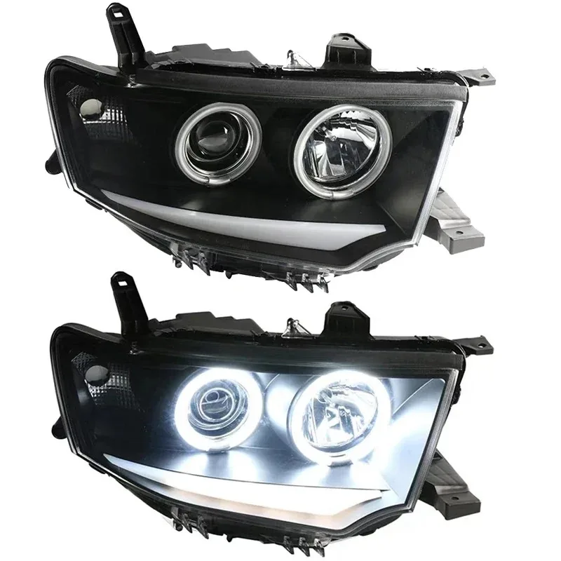 For  Pjero Sport Monter 2009-2015 Hot Headlight Assembly LED Headlight DRL Angel Bixenon Headlight Turn signal lamp