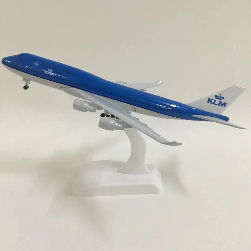 20cm KLM Royal Dutch Boeing 747 Plane Model Airplane Model Aircraft Model 1:300 Diecast Metal planes toys Collect