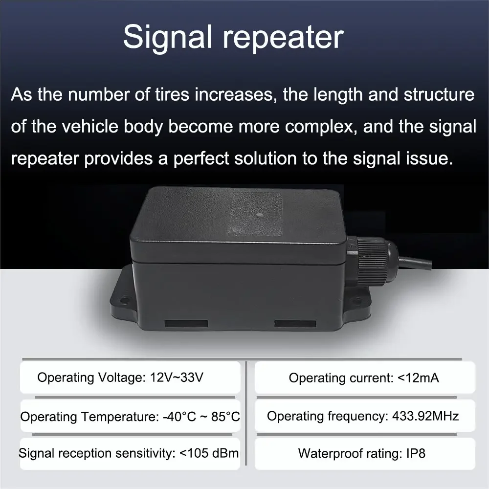 Penjualan Terlaris Sensor Sistem Pemantauan Tekanan Ban TPMS Roda 8 12 16 22 Otomatis 433.92Mhz Trailer Tekanan Ban Truk RV