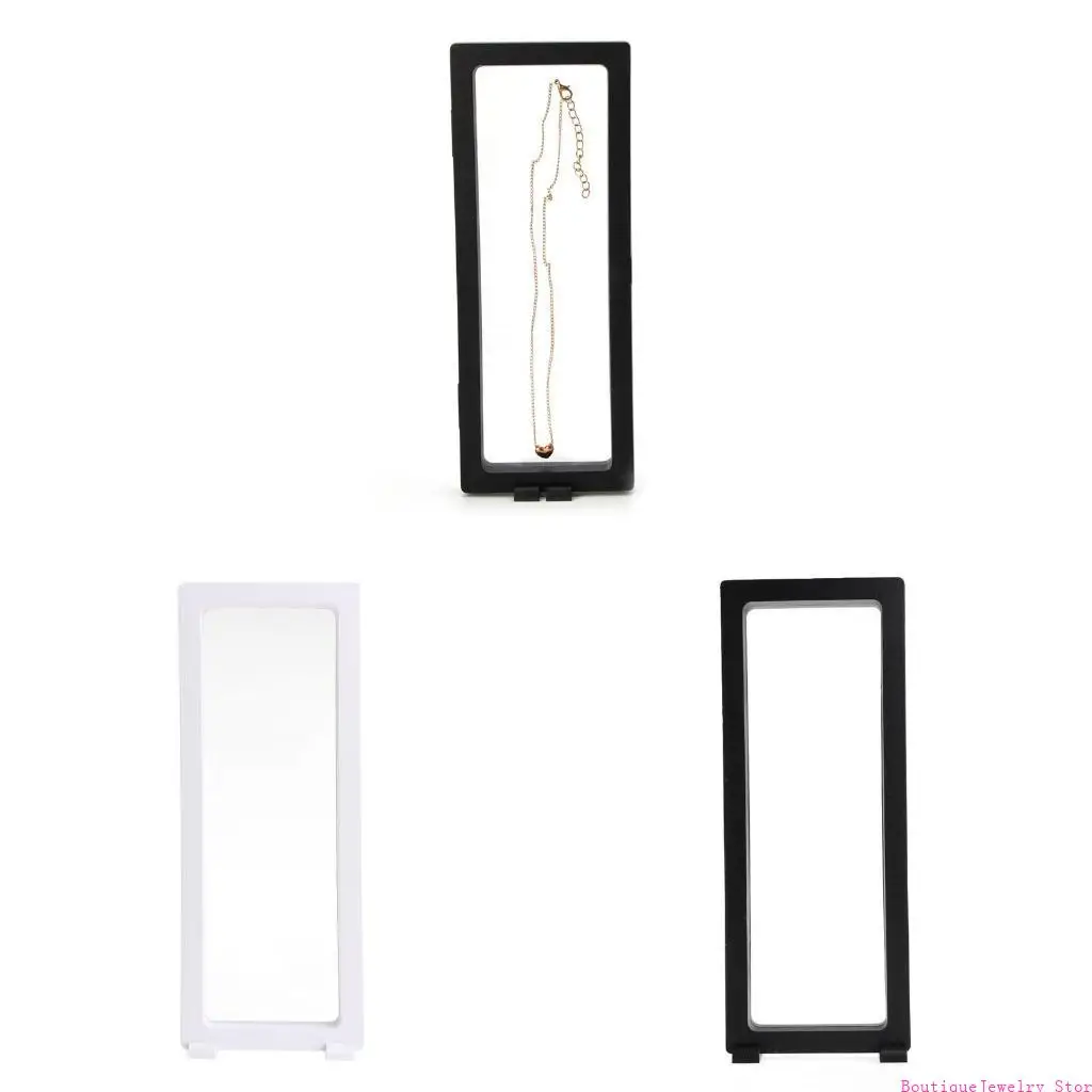 

E1PE Transparent Film Jewelry Packing Box Suspended Ring Earrings Display Stand Coin Collection Storage PET Membrane Case