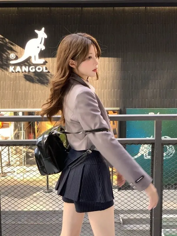 Japanese Korean Style College  Uniform Jk Fashion Short-sleeved long-sleeved Shirt Jacket Slim High Hip Skirt Jk Uniform Set