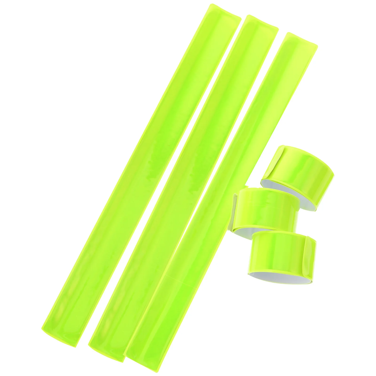 6 قطع من أساور المعصم العاكسة عالية الوضوح للسلامة لركوب الدراجات والجري وركوب الدراجات وحزام ذراع عاكس