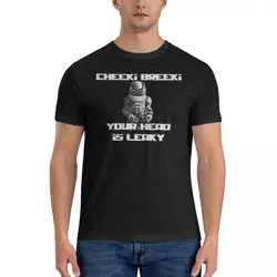 Funny Cheeki Breeki Leaky T-Shirts for Men Crew Neck Cotton T Shirts Escape From Tarkov Short Sleeve Tees New Arrival Tops