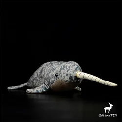 Narwhal Plush Toy High Fidelity Narwhale Plushie Whale Peluche Lifelike Stuffed Animals Simulation Doll Kawai Toy Gifts For Kids