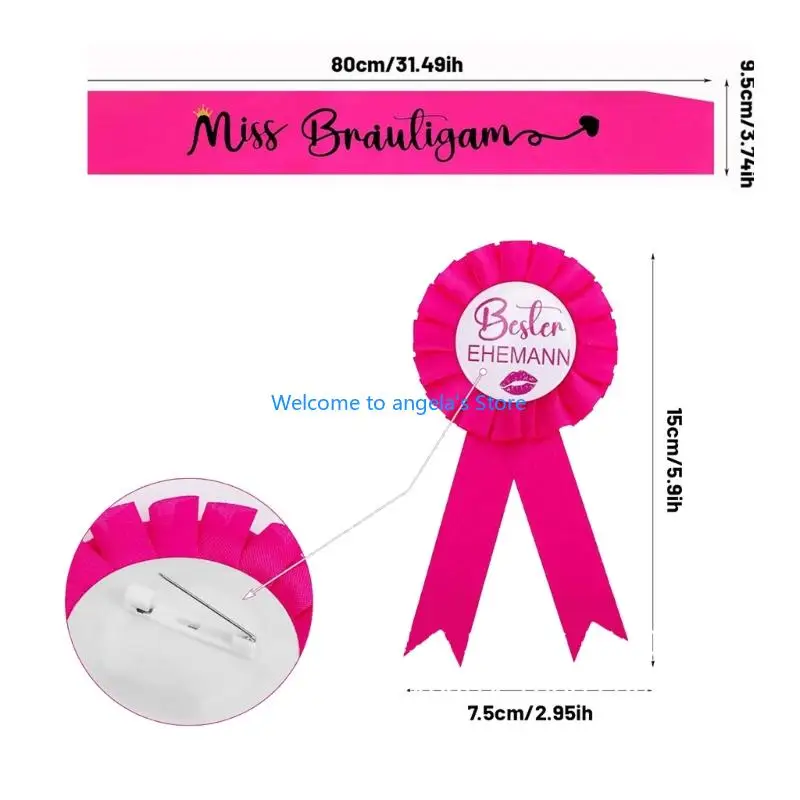 X4YC Junggesellenabschied-Kostüm für Herren mit Tutu, Rock, Schleier, Stirnband, Schärpe, Abzeichen, Zubehör-Set, Outfits,