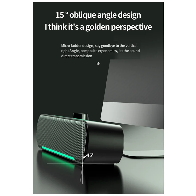 Neue Computer Lautsprecher Spiel Hohe Volumen LED Licht-Emittierende Desktop HIFI Stereo Lautsprecher Caixa De Soundbar