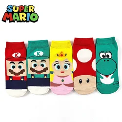 Anime Super Mario Socks Set Cartoon Odyssey Yoshi Action Figures Kawaii Cosplay Toys Kids Birthday Christmas Gift