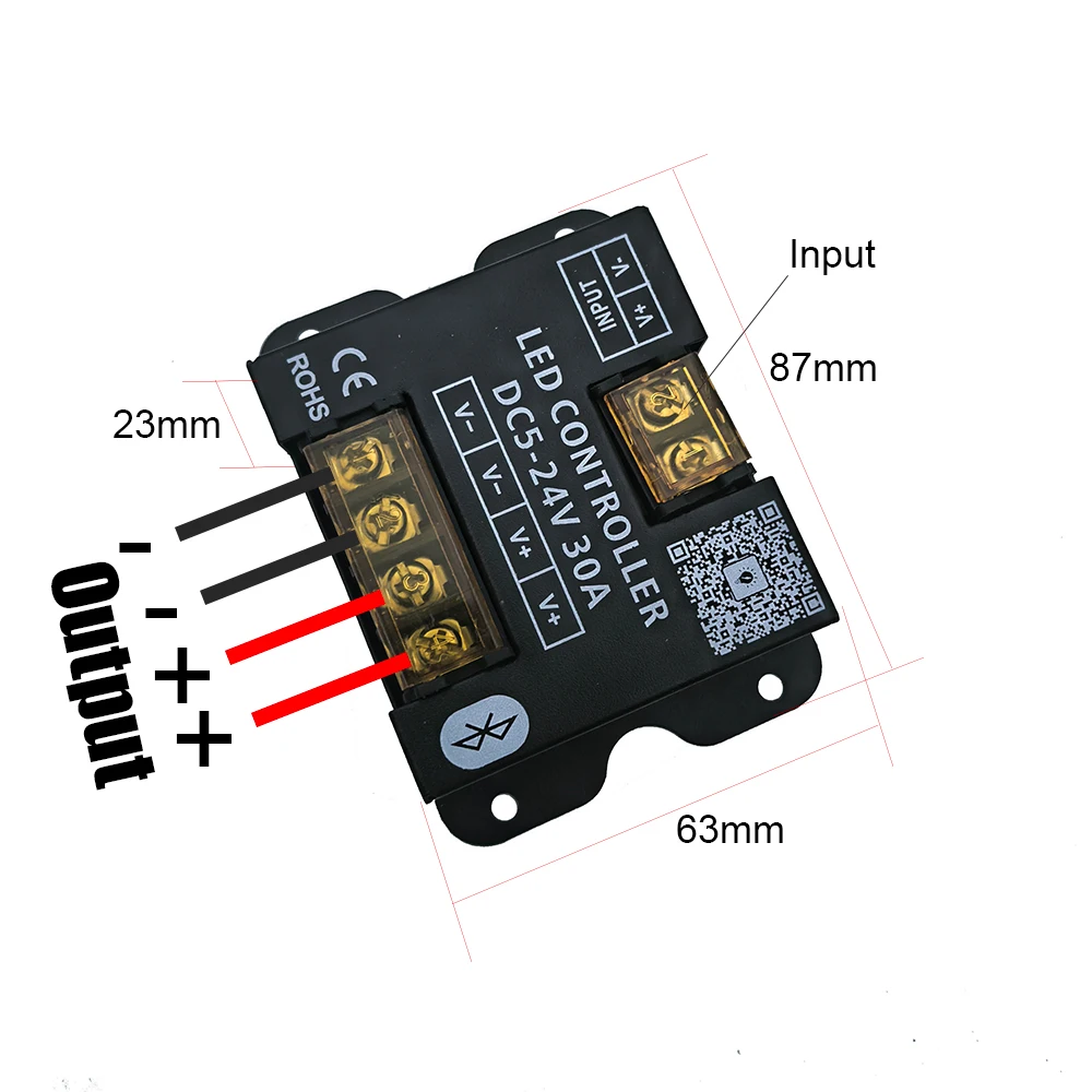 DC12-24V 30A 360W Mobile phone app Bluetooth connection LED Strip Controller dimmer With RF Touch Remote Use For  LED Light