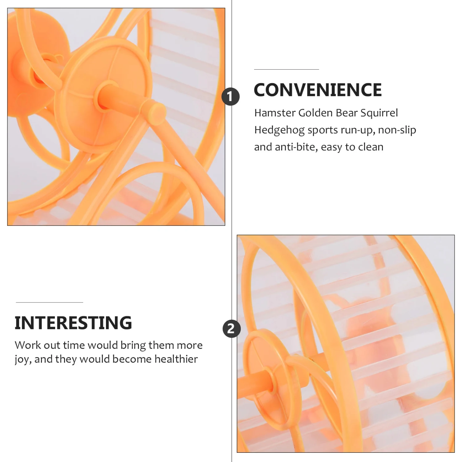 Mute Hamster Running Fitness Toy Small Animal Exercise Wheels Plastic Cage Toys