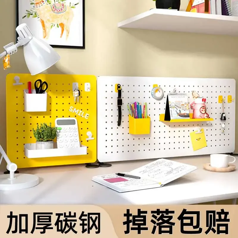 

Desktop hole board shelf No punching Office baffle Storage shelf Bookshelf