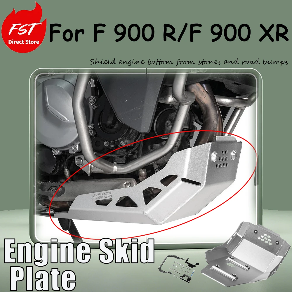 For the F 900 R/F 900 XR modification accessories: 304 stainless steel black guard bar, bumper, engine guard plate