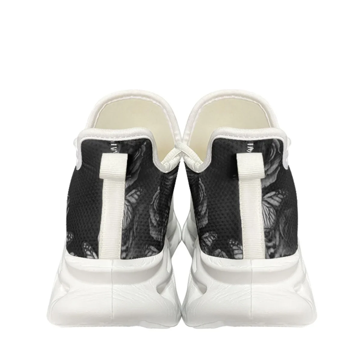 Halloween Gift Horror Gothic Skull Girl Design Lightweight Lace-up Shoes Outdoor Non-slip Breathable Flat Shoes Fashion Sneakers